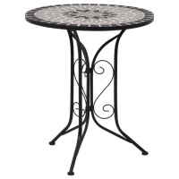 vidaXL 3 Piece Mosaic Bistro Set Ceramic Tile Gray