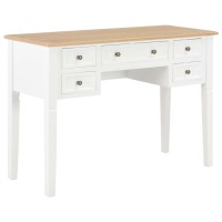 Vidaxl Writing Desk White 43.1X17.7X30.5 Wood