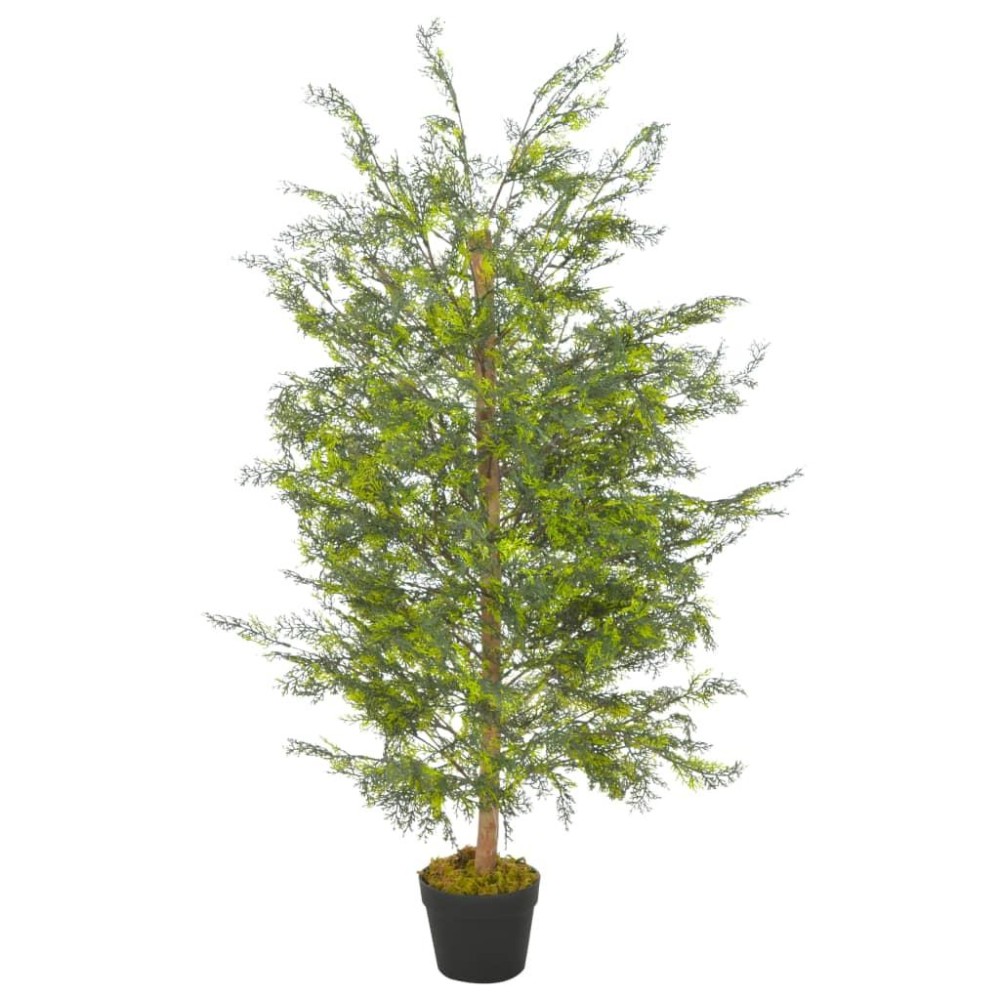 vidaXL Artificial Plant Cypress Tree with Pot Green 47.2