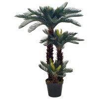 vidaXL Artificial Plant Cycas Palm with Pot Green 49.2