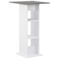 vidaXL Bar Table White and Anthracite Gray 23.6