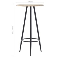 vidaXL Bar Table Oak 23.6