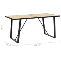 vidaXL Dining Table Oak 63