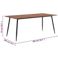 vidaXL Dining Table Brown 78.7