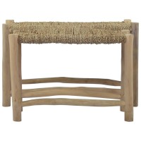 vidaXL Benches 2 pcs Brown Seagrass