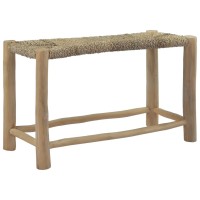 vidaXL Benches 2 pcs Brown Seagrass