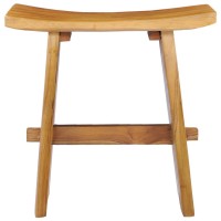 vidaXL Stool Solid Teak Wood