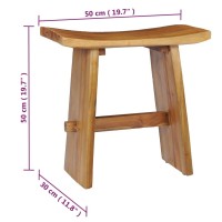 vidaXL Stool Solid Teak Wood