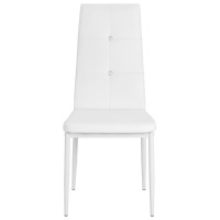 vidaXL Dining Chairs 4 pcs White Faux Leather