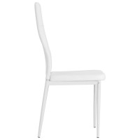 vidaXL Dining Chairs 4 pcs White Faux Leather