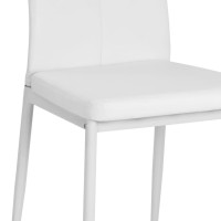 vidaXL Dining Chairs 4 pcs White Faux Leather