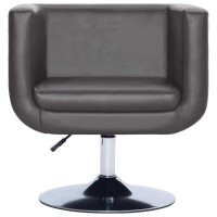 vidaXL Swivel Armchair Gray Faux Leather