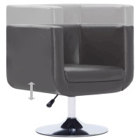 vidaXL Swivel Armchair Gray Faux Leather