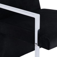 vidaXL Armchair with Chrome Feet Black Velvet