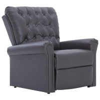 Vidaxl Reclining Chair Gray Faux Leather