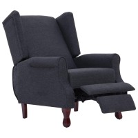 vidaXL Recliner Dark Gray Fabric