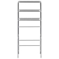 vidaXL 3-Tier Storage Rack over Laundry Machine Silver 27.2