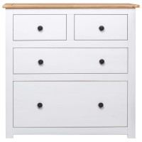 Vidaxl Sideboard White 31.5X15.7X32.7 Pinewood Panama Range