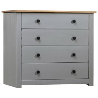 Vidaxl Side Cabinet Gray 31.5X15.7X28.7 Pine Panama Range