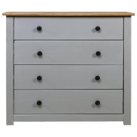 Vidaxl Side Cabinet Gray 31.5X15.7X28.7 Pine Panama Range