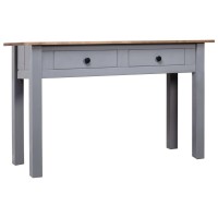 Vidaxl Console Table Gray 43.3X15.7X28.3 Solid Pine Wood Panama Range