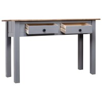 Vidaxl Console Table Gray 43.3X15.7X28.3 Solid Pine Wood Panama Range