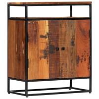 Vidaxl Side Cabinet 23.6X13.8X29.9 Solid Reclaimed Wood And Steel