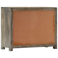 Vidaxl Side Cabinet Gray 29.5X11.8X23.6 Solid Mango Wood