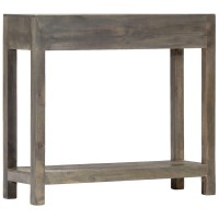 Vidaxl Console Table Gray 33.9X11.8X29.9 Solid Mango Wood