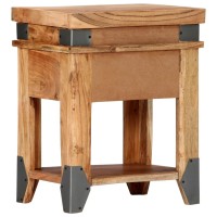 Vidaxl Bedside Cabinet 15.7X11.8X20.1 Solid Acacia Wood