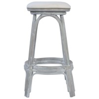 vidaXL Bar Stools 2 pcs Gray Rattan