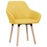 Vidaxl Dining Chairs 2 Pcs Yellow Fabric
