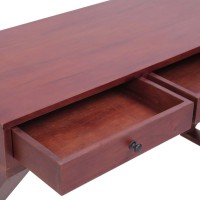 Vidaxl Computer Desk Brown 52X18.5X30.3 Solid Mahogany Wood