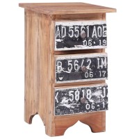 Vidaxl Bedside Cabinet 11.8X11.8X20.1 Solid Reclaimed Wood