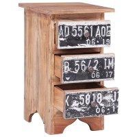 Vidaxl Bedside Cabinet 11.8X11.8X20.1 Solid Reclaimed Wood