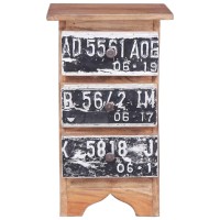 Vidaxl Bedside Cabinet 11.8X11.8X20.1 Solid Reclaimed Wood