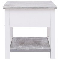 Vidaxl Side Table Gray 15.7X15.7X15.7 Paulownia Wood