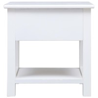 Vidaxl Side Table White 15.7X15.7X15.7 Paulownia Wood