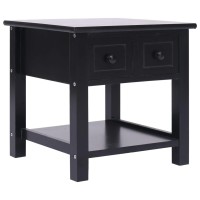 Vidaxl Side Table Black 15.7X15.7X15.7 Paulownia Wood