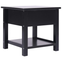 Vidaxl Side Table Black 15.7X15.7X15.7 Paulownia Wood