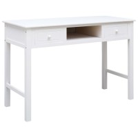 Vidaxl Writing Desk White 43.3X17.7X29.9 Wood