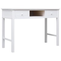 Vidaxl Writing Desk White 43.3X17.7X29.9 Wood