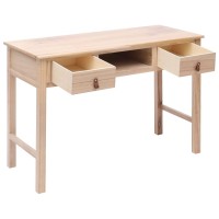 Vidaxl Writing Desk Natural 43.3X17.7X29.9 Wood