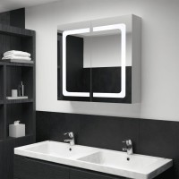 vidaXL LED Bathroom Mirror Cabinet 31.5