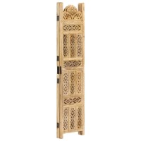 Vidaxl Hand Carved 3-Panel Room Divider 47.2X65 Solid Mango Wood