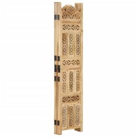 Vidaxl Hand Carved 4-Panel Room Divider 63X65 Solid Mango Wood