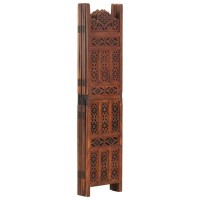 Vidaxl Hand Carved 5-Panel Room Divider Brown 78.7X65 Solid Mango Wood