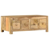 vidaXL Coffee Table with 4 Drawers 35.4