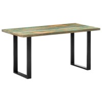 Vidaxl Dining Table 63X31.5X29.5 Solid Reclaimed Wood