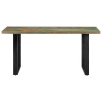 Vidaxl Dining Table 63X31.5X29.5 Solid Reclaimed Wood